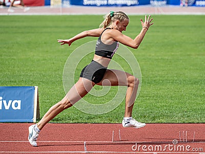 Swedish long jumper Maja Askag Editorial Stock Photo