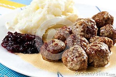 Swedish Meatballs Stock Photo