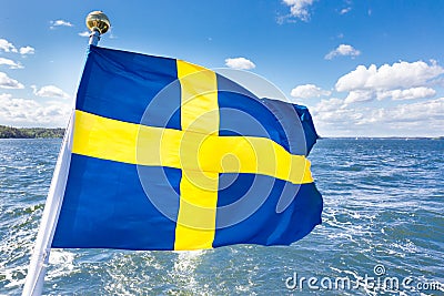 Swedish national flag. Stock Photo