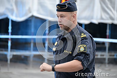 Swedish police officer Editorial Stock Photo