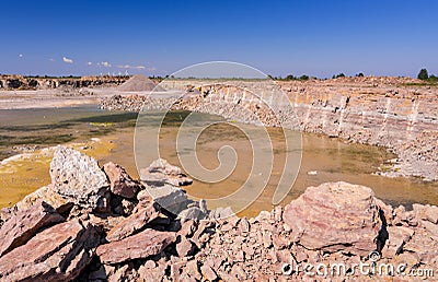 Swedish quarry on Oland island Stock Photo