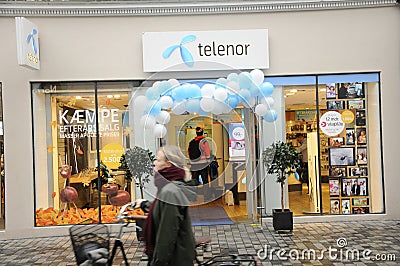 SWEDISH TELIA AND NORWEGIAN TELENOR Editorial Stock Photo