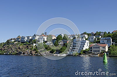 Swedish waterside housing Bromma Editorial Stock Photo