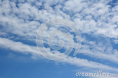 Sweeping Billowy Morning Clouds Stock Photo