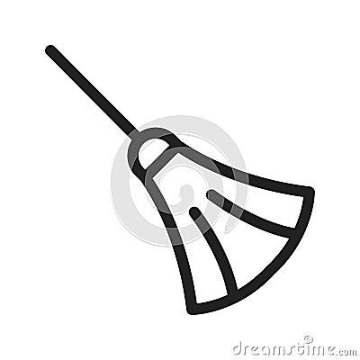 Sweeping Broom Vector Illustration