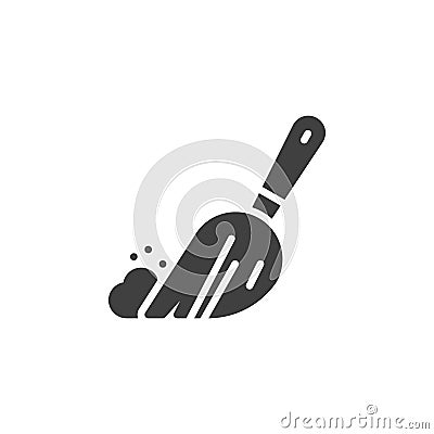 Sweeping broom vector icon Vector Illustration