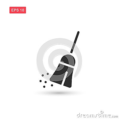 Sweeping broom vector isolated 3 Vector Illustration