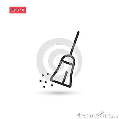 Sweeping broom vector isolated 4 Vector Illustration