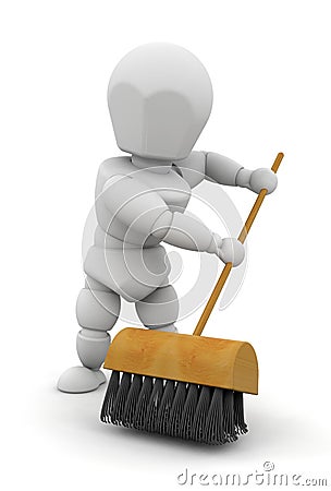 Sweeping up Stock Photo