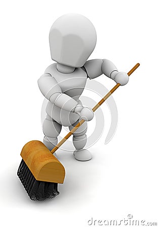 Sweeping up Stock Photo