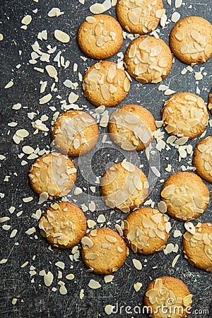 Sweet almond cookies. Stock Photo