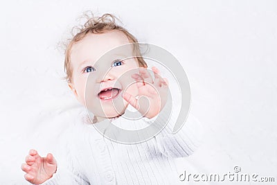 Sweet baby with beautiful bue eyes Stock Photo