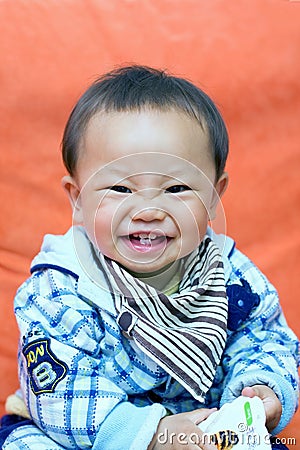 Sweet baby smiling Stock Photo