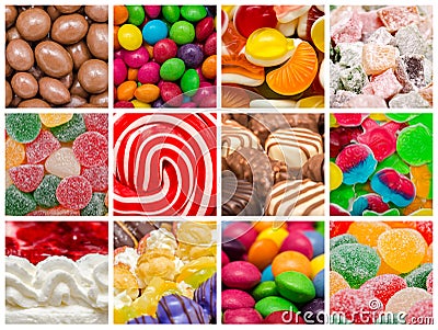 Sweet Background Collage Stock Photo