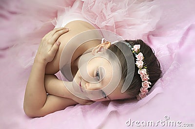 Sweet ballerina girl Stock Photo