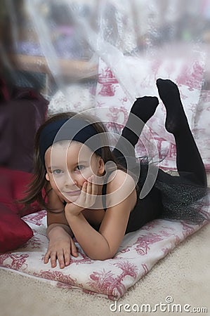 Sweet ballerina girl Stock Photo