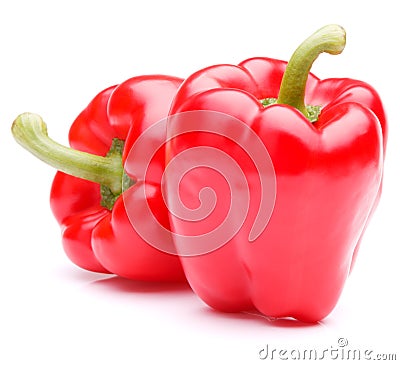 Sweet bell pepper isolated on white background cutout Stock Photo