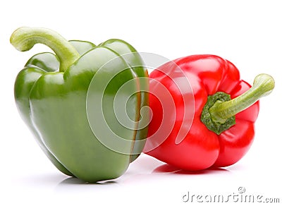 Sweet bell pepper isolated on white background cutout Stock Photo