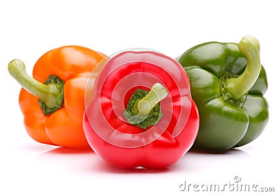 Sweet bell pepper isolated on white background cutout Stock Photo