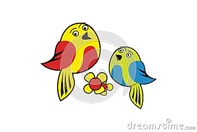 Sweet birds design vector Vector Illustration