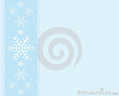 Sweet blue snowflakes christmas background. Vector Illustration