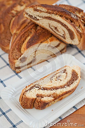 Sweet Braided German Easter Bread Stock Photo