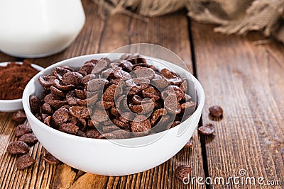 Sweet Breakfast (choco flakes) Stock Photo