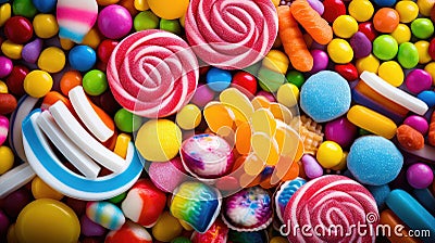 sweet bright candy food Cartoon Illustration