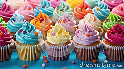 sweet bright cupcake food Cartoon Illustration