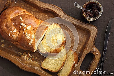 Sweet brioche bread Stock Photo