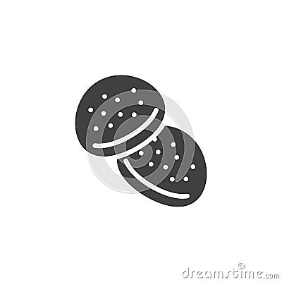 Sweet buns vector icon Vector Illustration