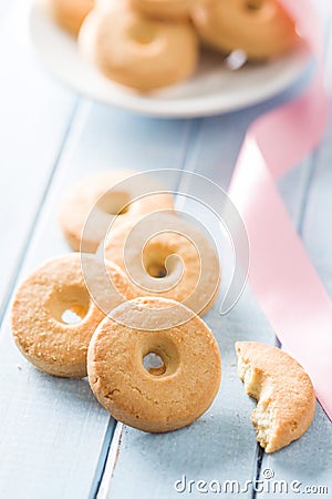 Sweet buttery biscuits. Stock Photo