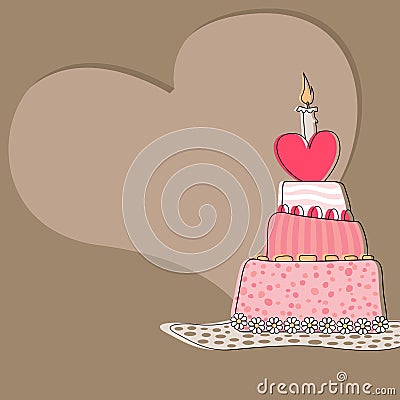 Sweet Cake Vector Illustration