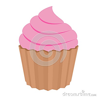 Sweet cake in flat style Vector Illustration