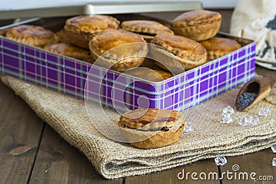 Sweet cakes with poppy seed and nut filling Stock Photo