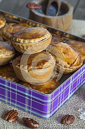 Sweet cakes with poppy seed and nut filling Stock Photo