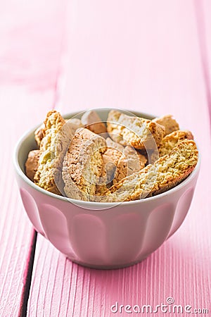 Sweet cantuccini biscuits Stock Photo