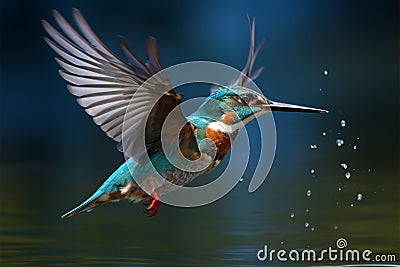 A sweet, cartoonish hummingbird with endearing, oversized, and animated eyes Stock Photo