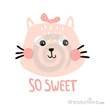 So sweet cat Vector Illustration