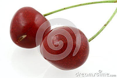 Sweet cheries - real macro Stock Photo