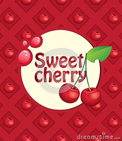 Sweet cherry Vector Illustration