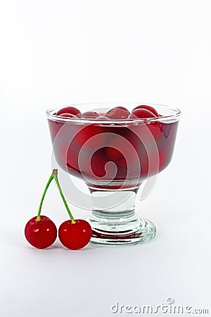 Sweet cherry compote Stock Photo