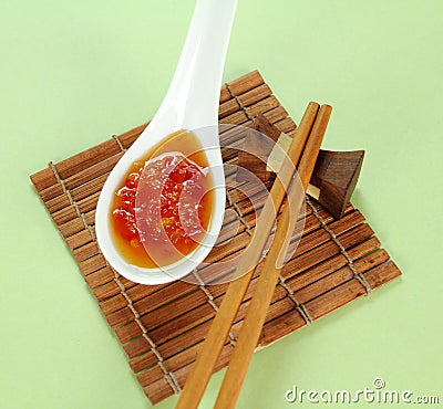 Sweet Chilli Sauce Stock Photo