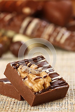 Sweet chocolate candies Stock Photo