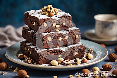 Sweet chocolate desserts fresh baked chocolate cookies Stock Photo