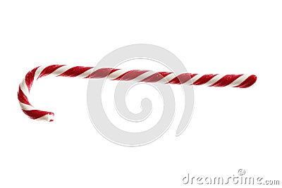 Sweet Christmas candy cane isolated on white background Stock Photo