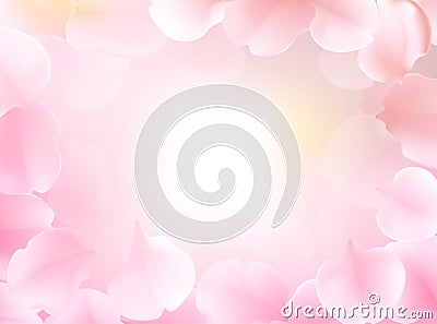 Sweet color flower in soft color and blur style for background Vector Illustration