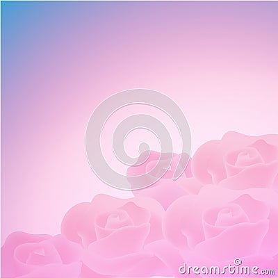 Sweet color roses background Vector Illustration