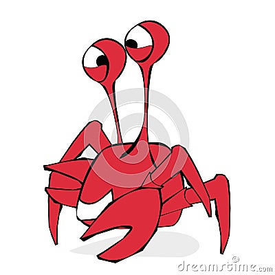 Sweet Comic art crab Stock Photo