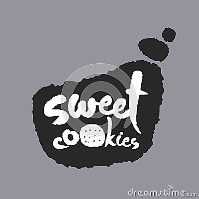 Sweet Cookies in a Speech Bubble Vector Illustration